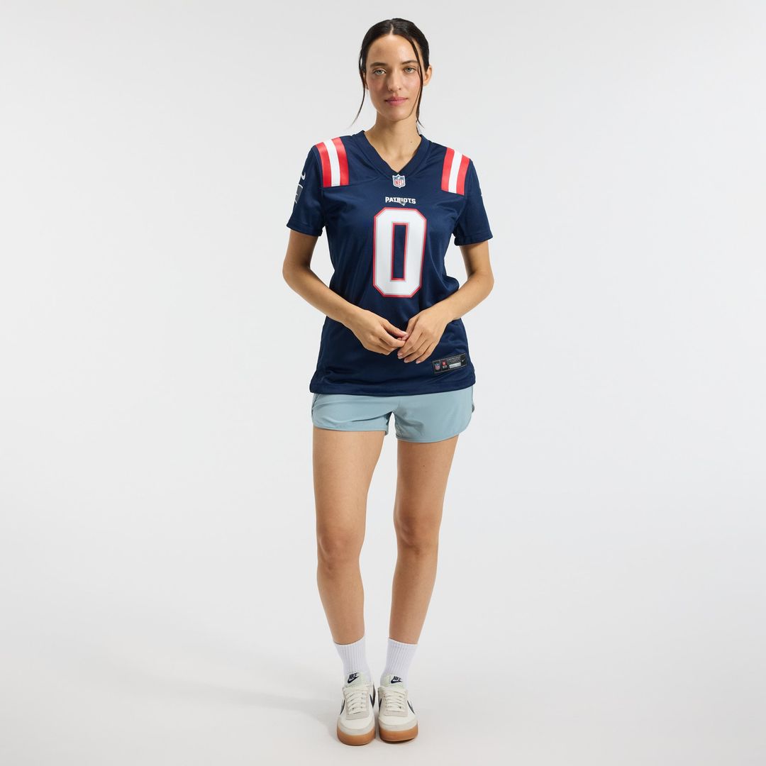 Christian Gonzalez New England Patriots Women's Team Game Jersey - Navy