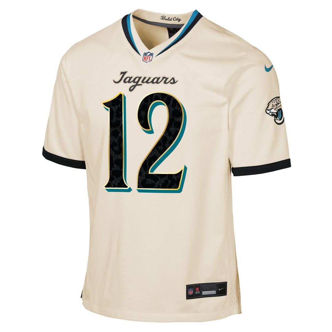 Travis Hunter Jacksonville Jaguars Youth 2026 Rivalries Collection Game Jersey - Natural