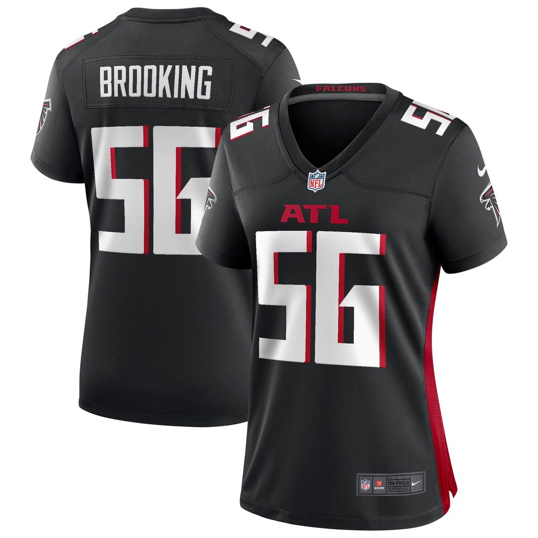 Keith Brooking Atlanta Falcons Women's Game Retired Player Jersey - Black