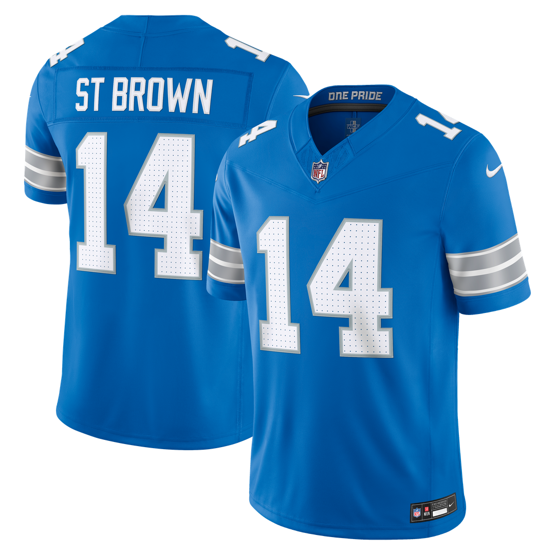 Amon - Ra St. Brown Detroit Lions Team Vapor F.U.S.E. Stitched Limited Jersey - Blue