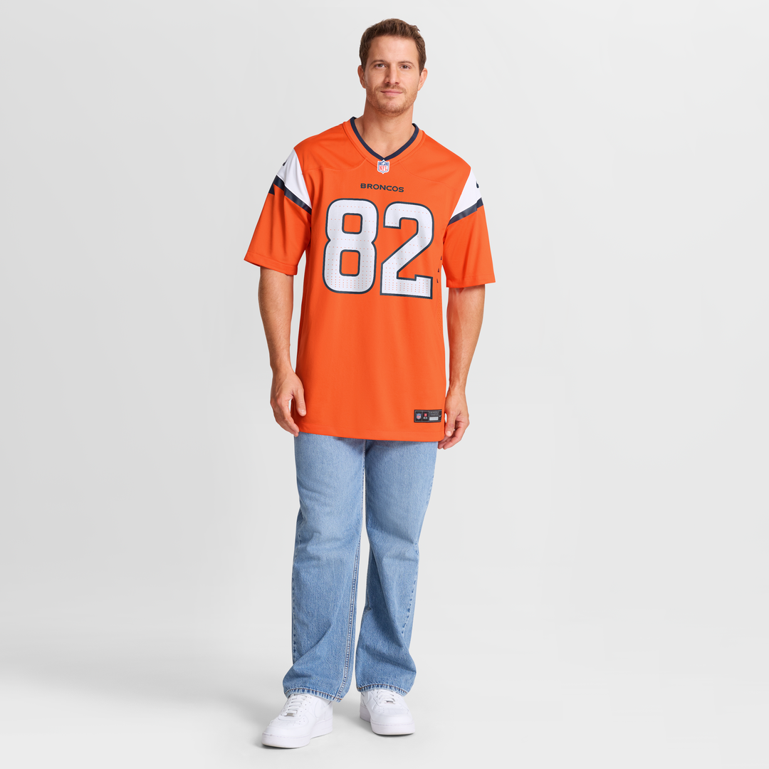 Adam Trautman Denver Broncos Team Game Jersey - Orange
