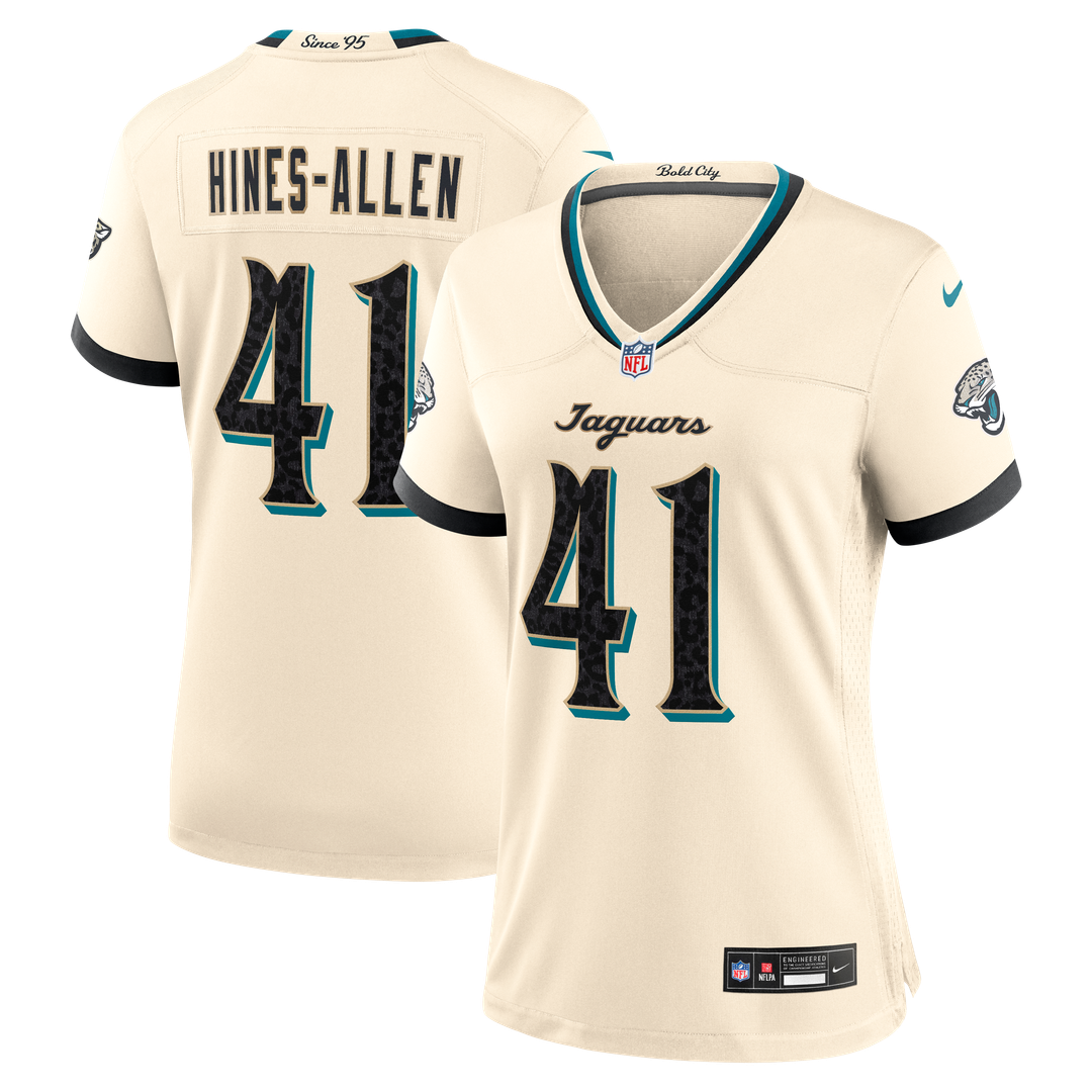 Josh Hines - Allen Jacksonville Jaguars Women's 2026 Rivalries Collection Game Jersey - Natural