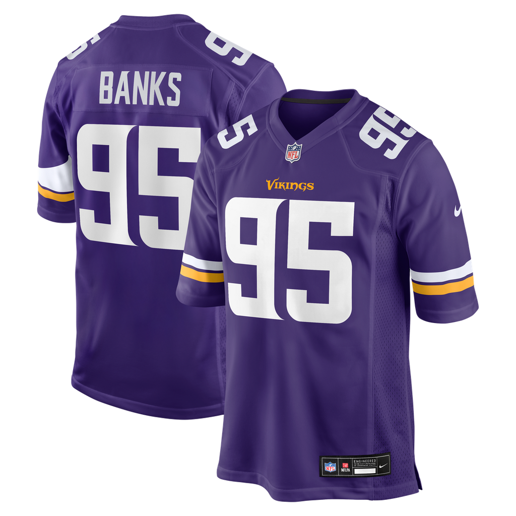 Caleb Banks Minnesota Vikings Team Game Jersey - Purple