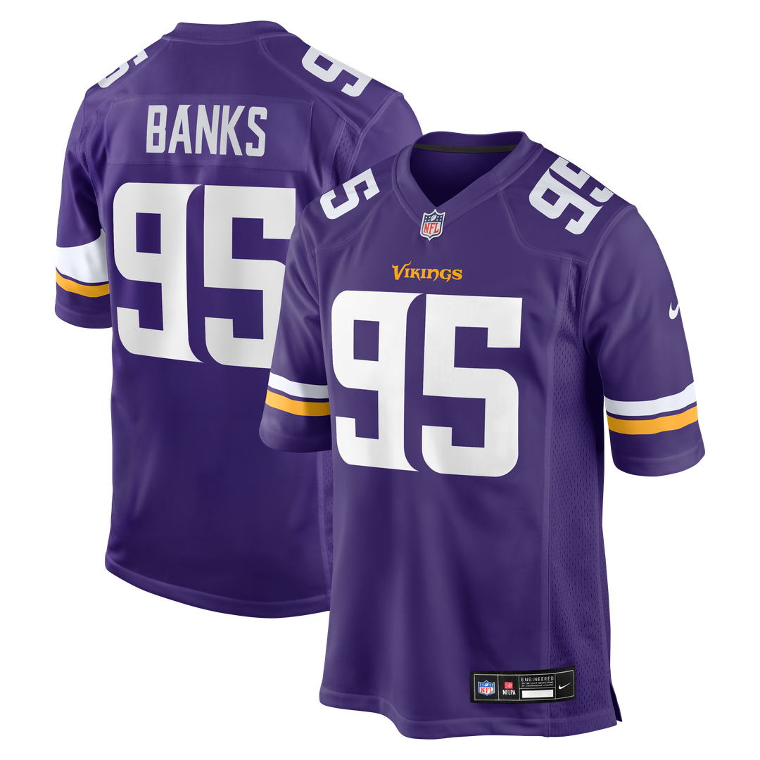 Caleb Banks Minnesota Vikings Team Game Jersey - Purple