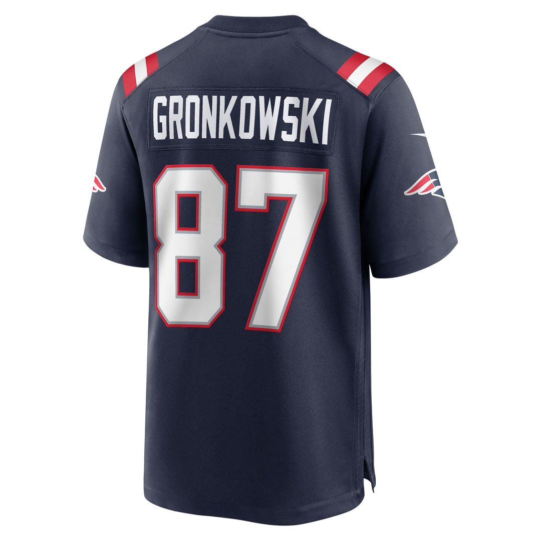 Rob Gronkowski New England Patriots Team Retired Player Game Jersey - Navy