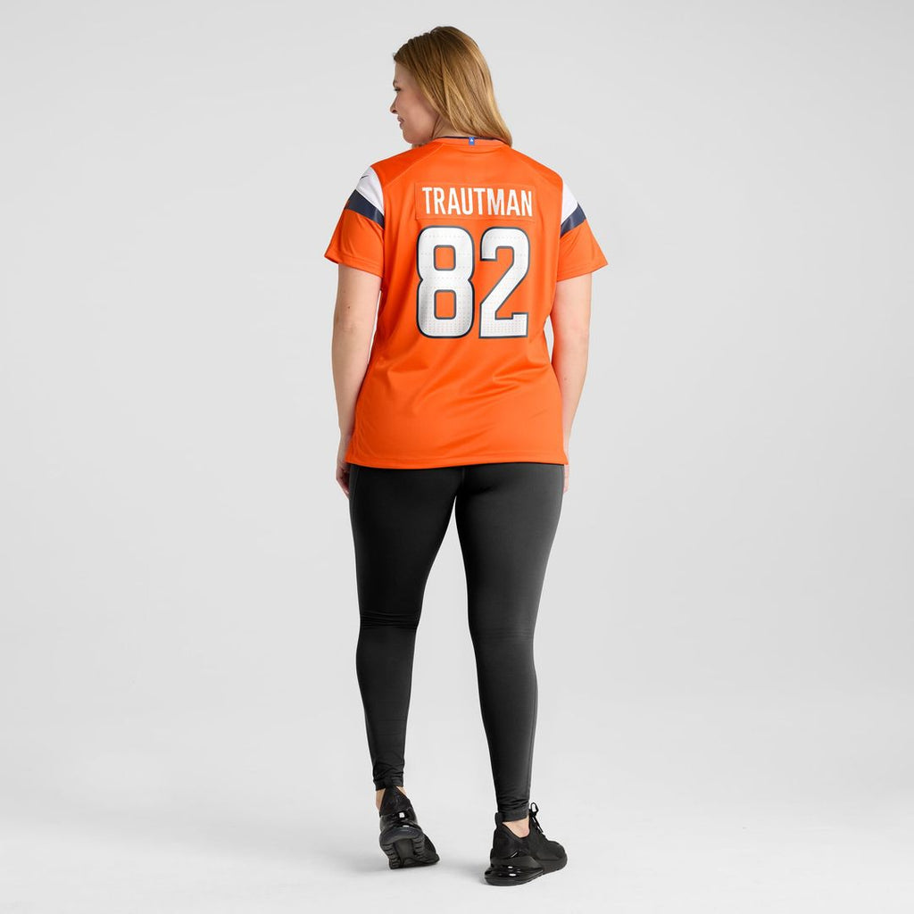 Adam Trautman Denver Broncos Women's Team Game Jersey - Orange