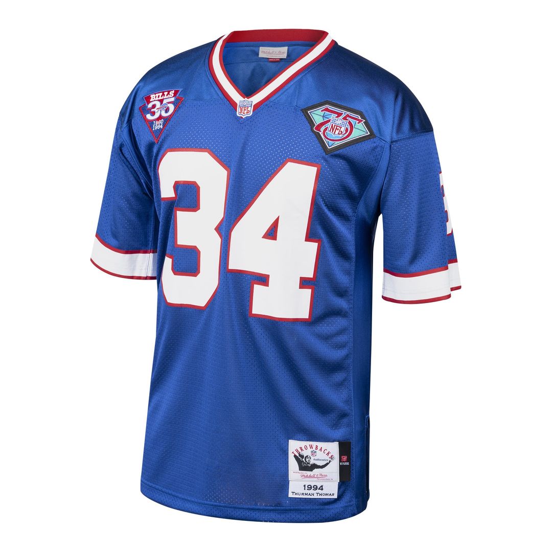 Thurman Thomas Buffalo Bills 1985 Authentic Throwback Retired Player Jersey - Royal