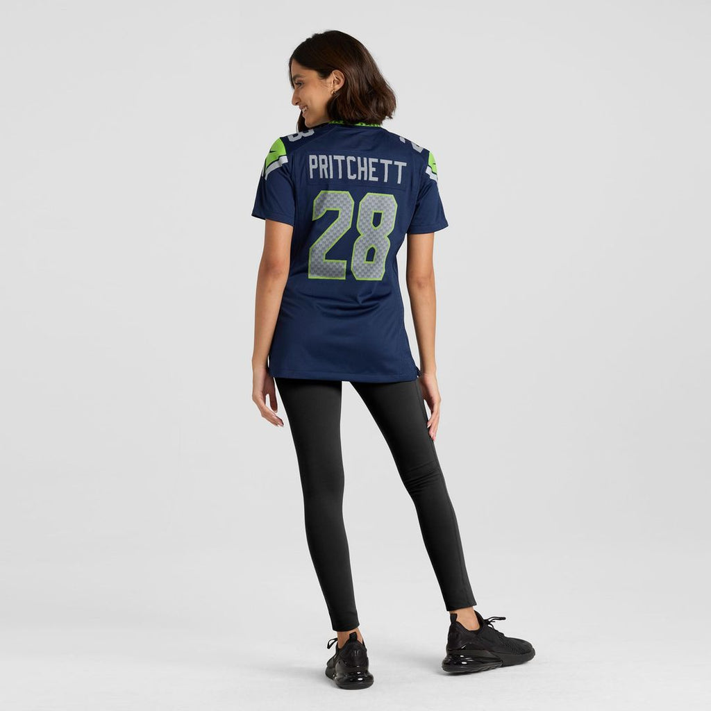 Nehemiah Pritchett Seattle Seahawks Women's Team Game Jersey - College Navy