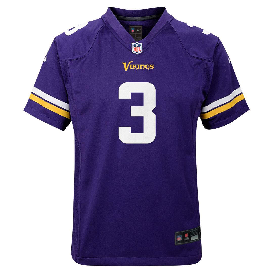 Jordan Addison Minnesota Vikings Youth Game Jersey - Purple