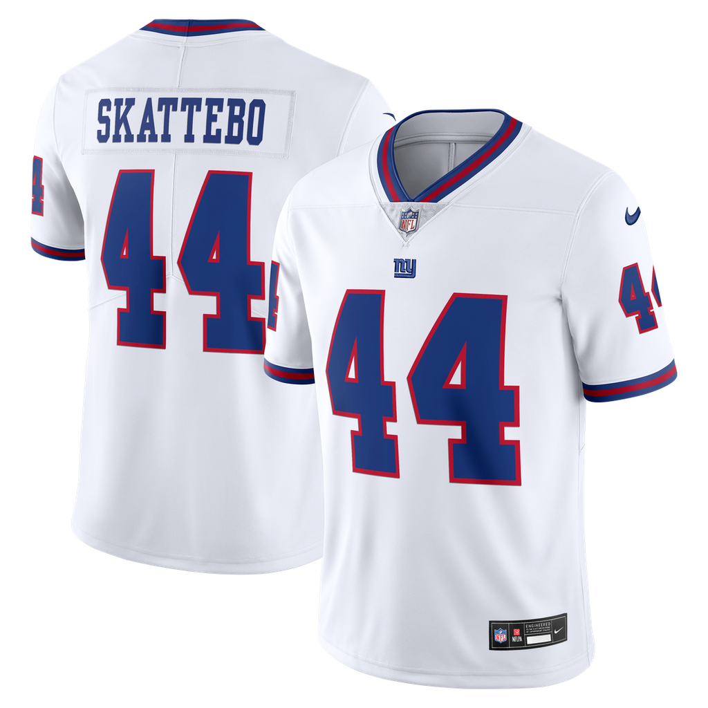 Cam Skattebo New York Giants Vintage White Vapor Untouchable Stitched Limited Jersey - White