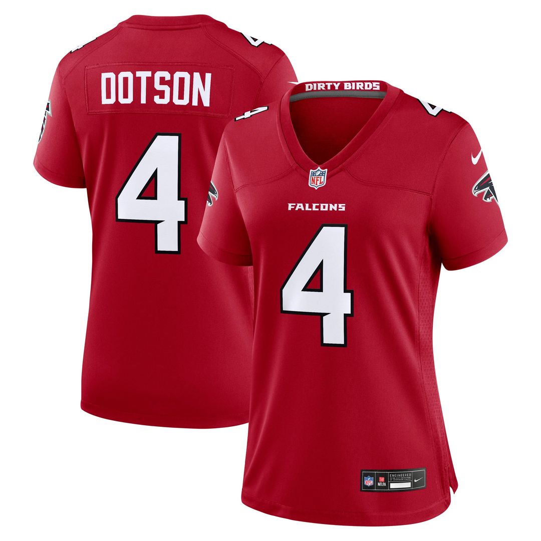 Jahan Dotson Atlanta Falcons Women's Team Game Jersey - Red