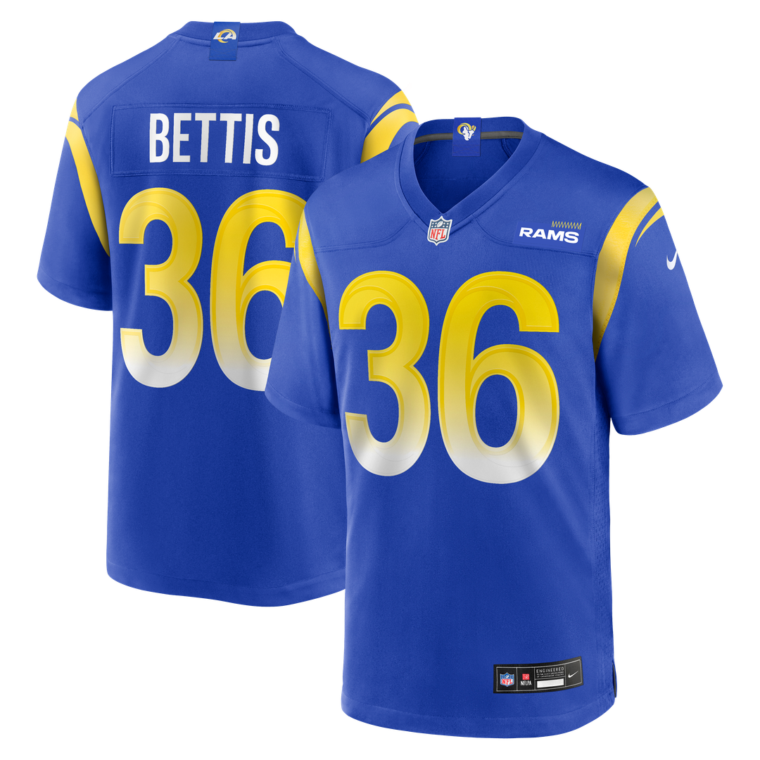 Jerome Bettis Los Angeles Rams Game Retired Player Jersey - Royal