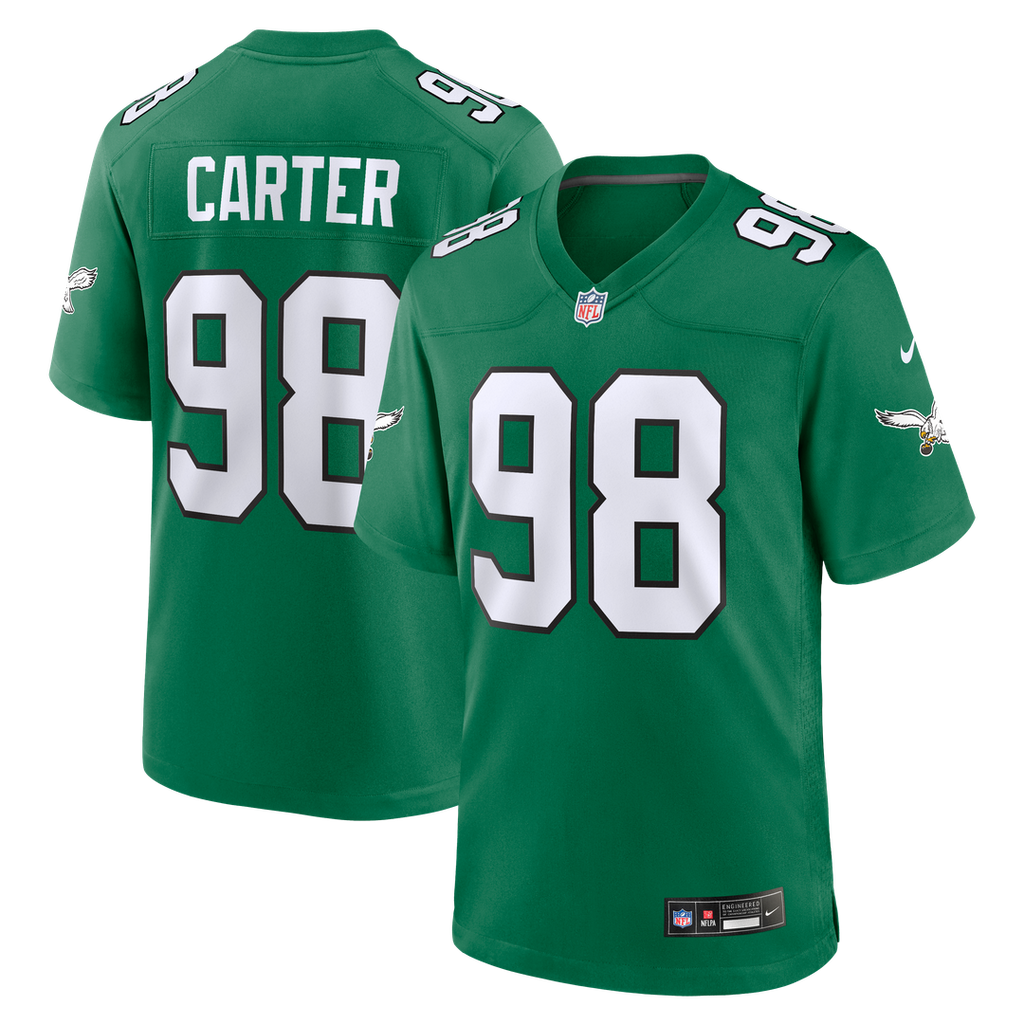 Jalen Carter Philadelphia Eagles Alternate Game Jersey - Kelly Green