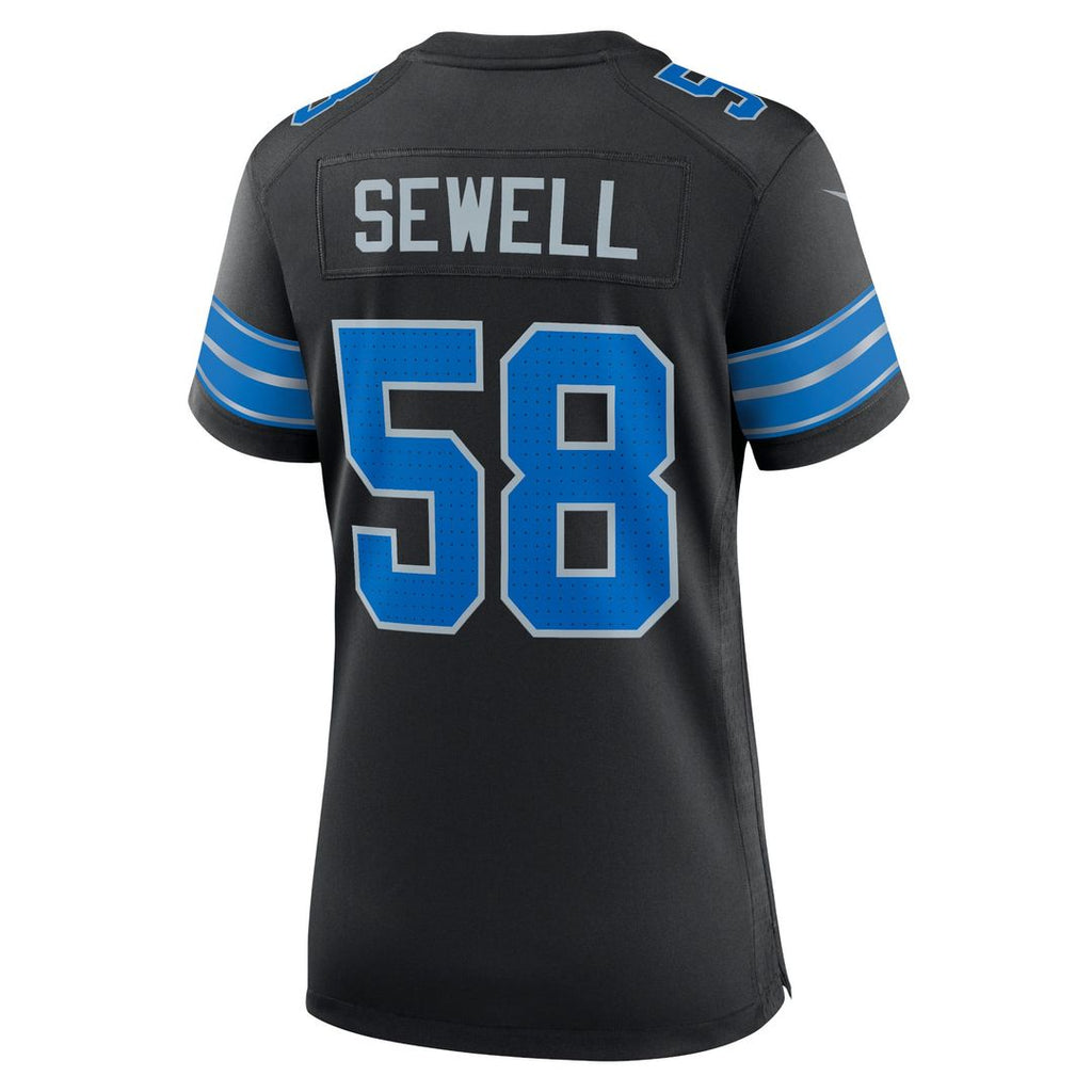 Penei Sewell Detroit Lions Women's 2nd Alternate Game Jersey - Black