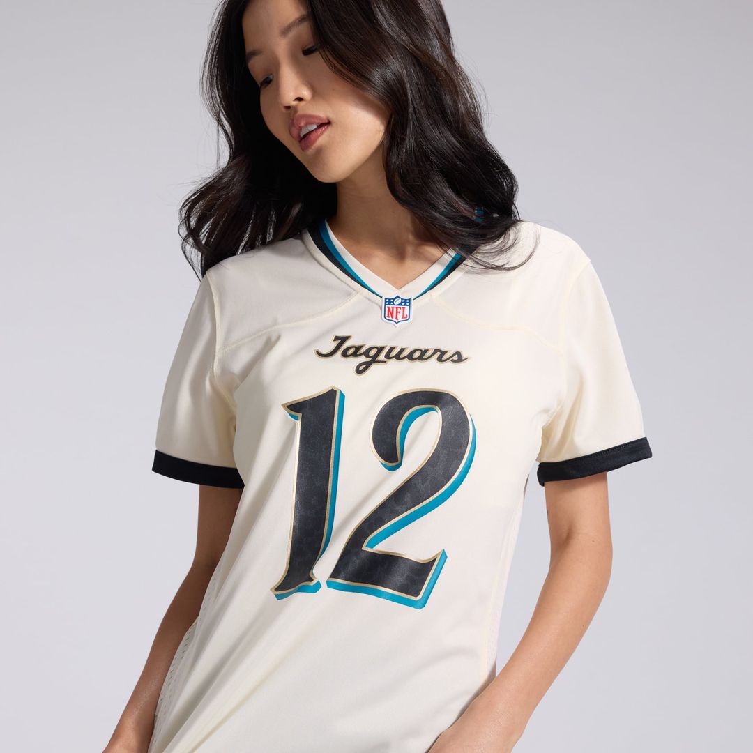 Travis Hunter Jacksonville Jaguars Women's 2026 Rivalries Collection Game Jersey - Natural