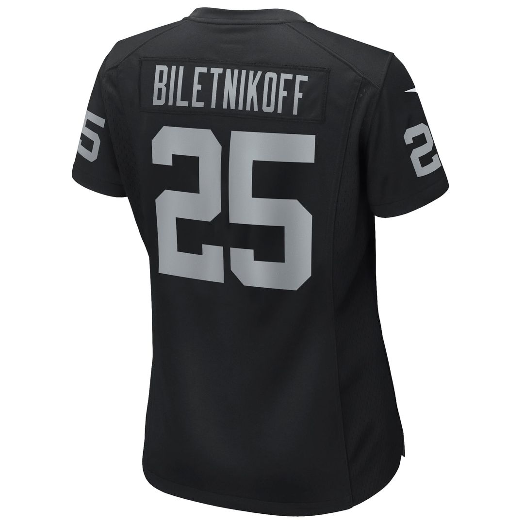 Fred Biletnikoff Las Vegas Raiders Women's Game Retired Player Jersey - Black