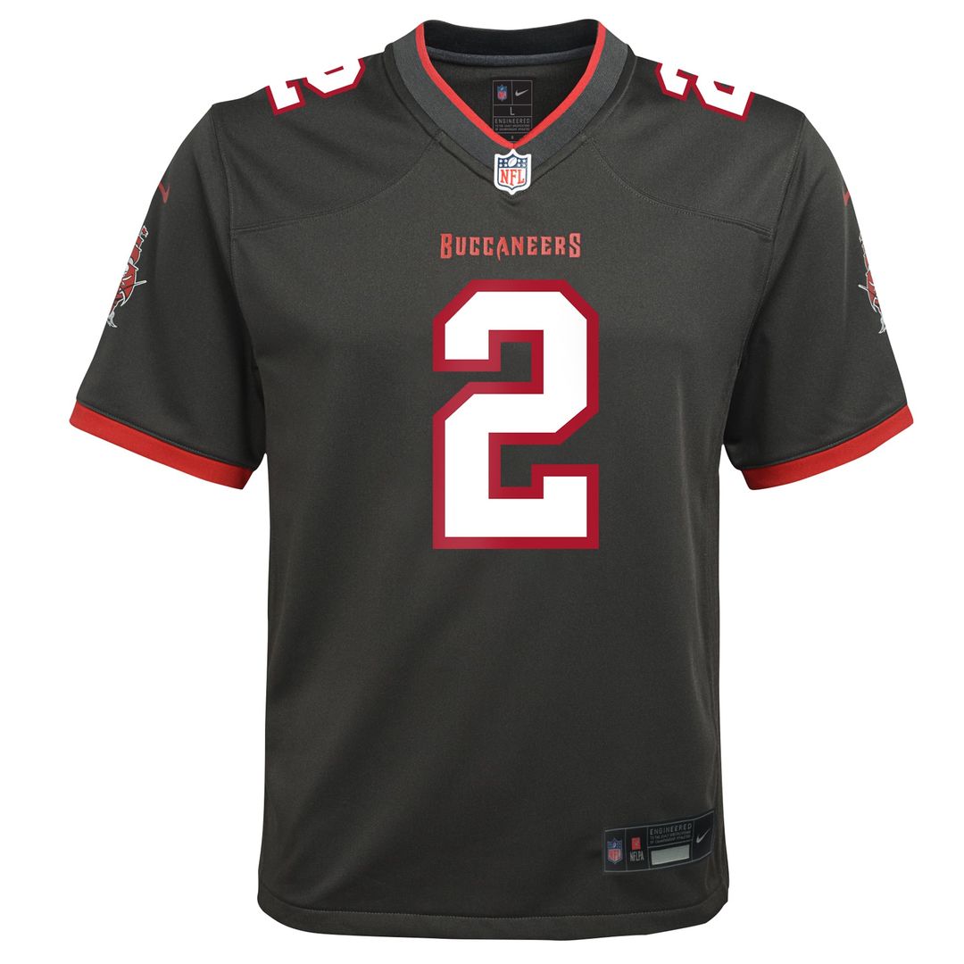 Emeka Egbuka Tampa Bay Buccaneers Youth Alternate Game Jersey - Pewter