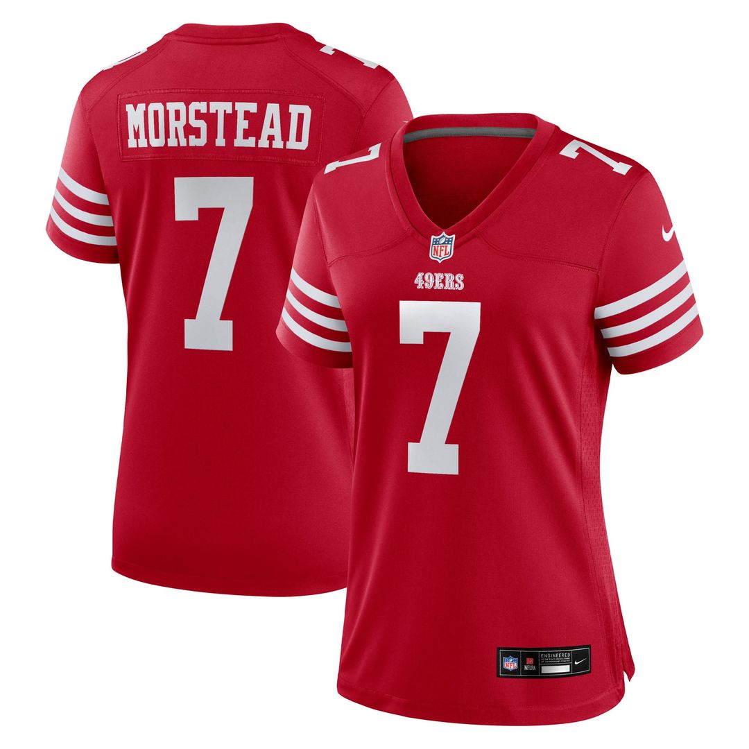 Thomas Morstead San Francisco 49ers Women's Team Game Jersey - Scarlet