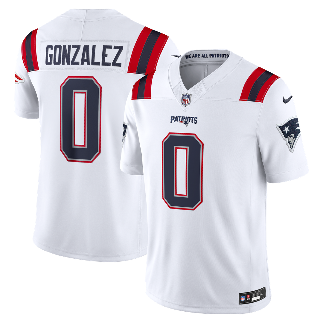 Christian Gonzalez New England Patriots Alternate Vapor F.U.S.E. Stitched Limited Jersey - Red