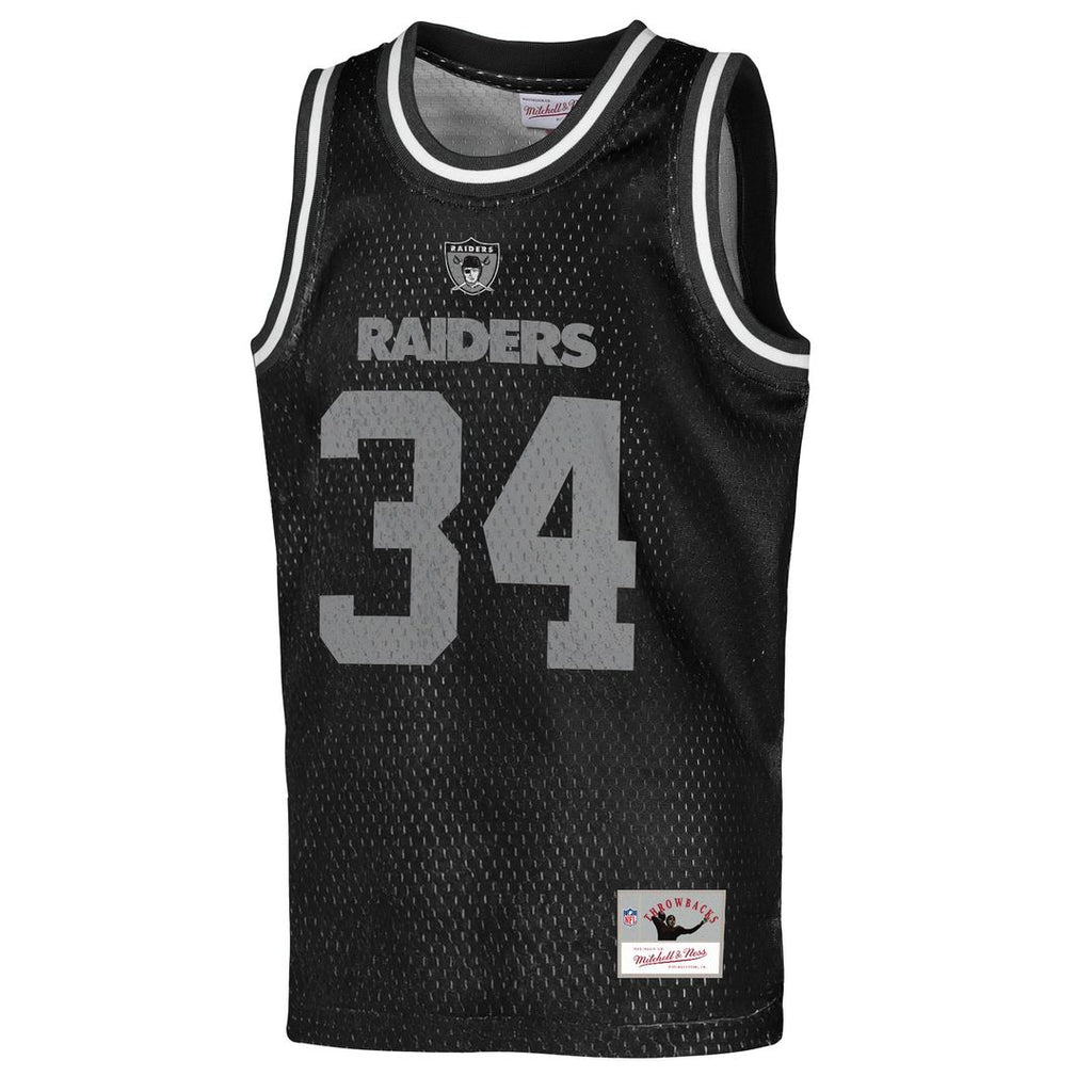 Bo Jackson Las Vegas Raiders Youth Retired Player NFL Basketball Fashion Jersey - Black