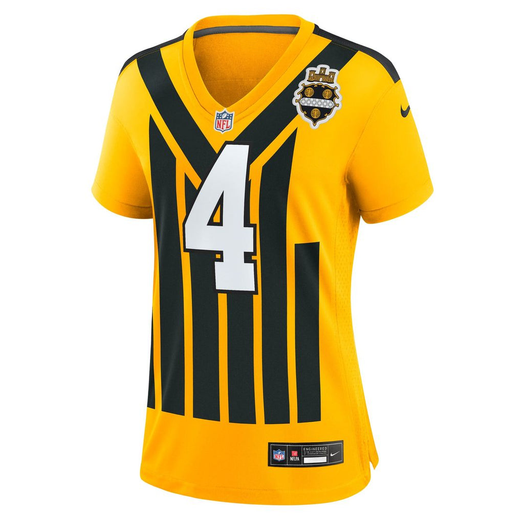 DK Metcalf Pittsburgh Steelers Women's Alternate 1933 Throwback Game Jersey - Gold