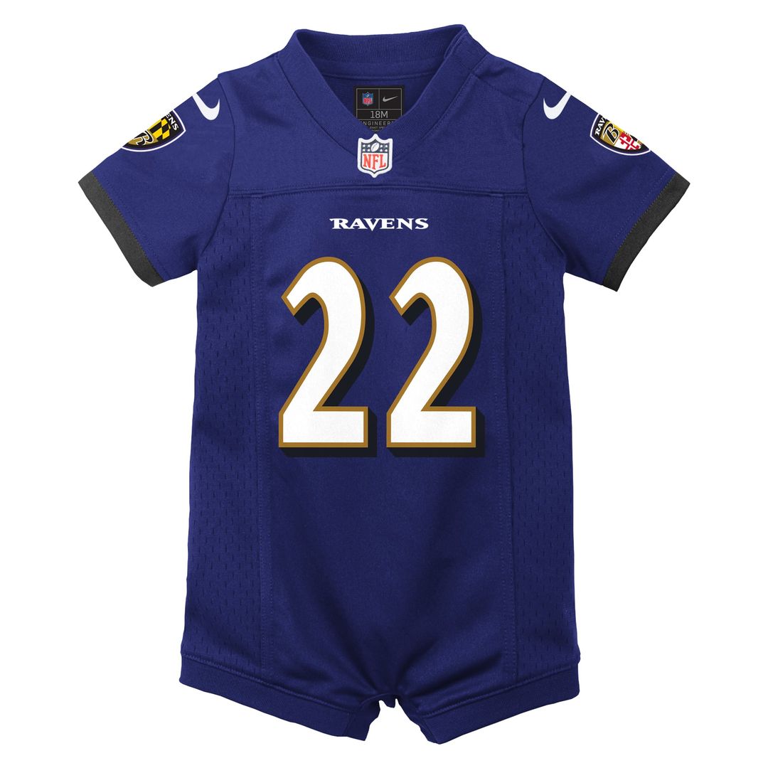 Derrick Henry Baltimore Ravens Newborn Romper Game Jersey - Purple