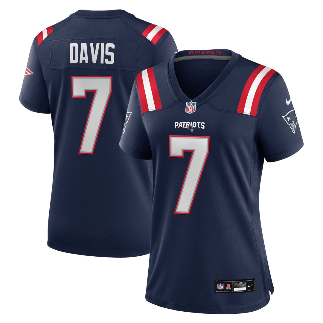 Carlton Davis New England Patriots Women's Team Game Jersey - Navy