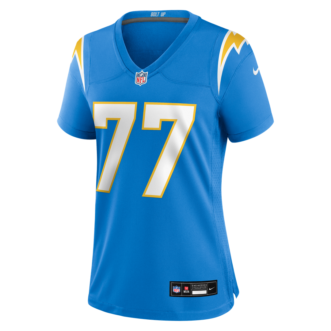Travis Burke Los Angeles Chargers Women's Team Game Jersey - Powder Blue