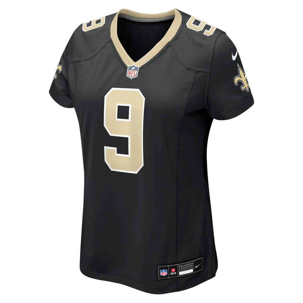 Drew Brees New Orleans Saints Women's Team Game Jersey - Black