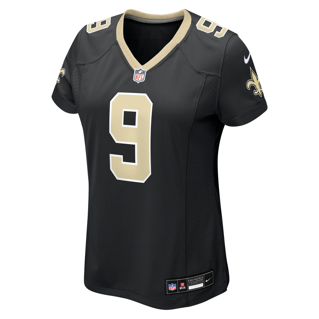 Drew Brees New Orleans Saints Women's Team Game Jersey - Black