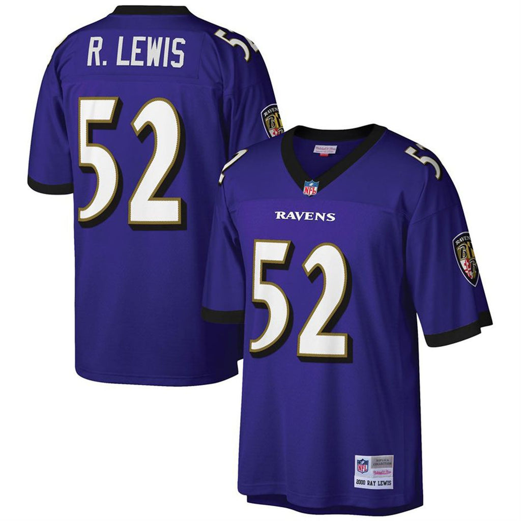 Ray Lewis Baltimore Ravens Big & Tall 2000 Retired Player Replica Jersey - Purple