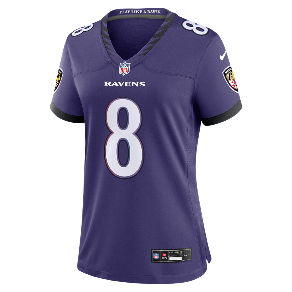 Lamar Jackson Baltimore Ravens Women's Team Game Jersey - Purple