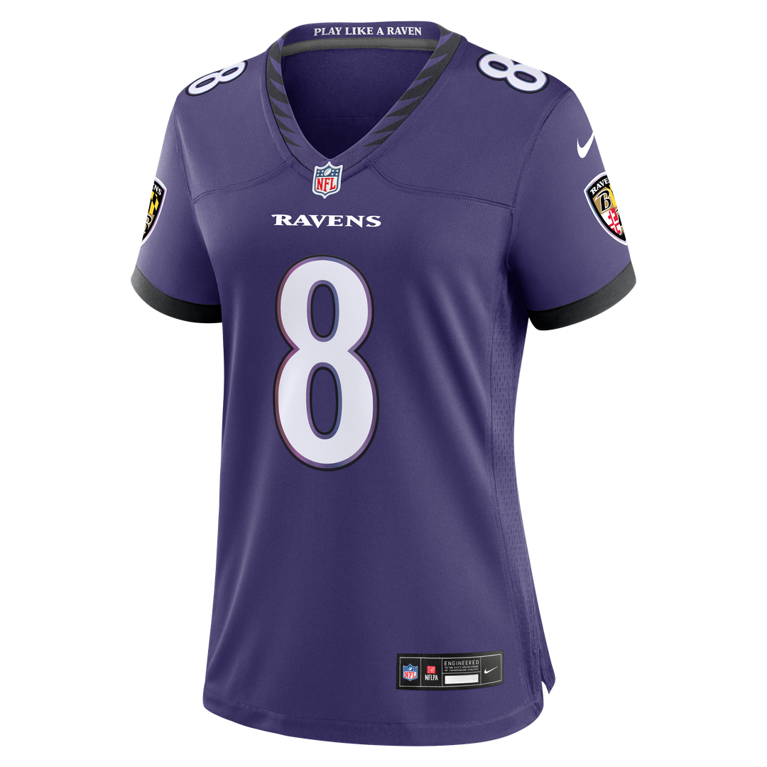 Lamar Jackson Baltimore Ravens Women's Team Game Jersey - Purple