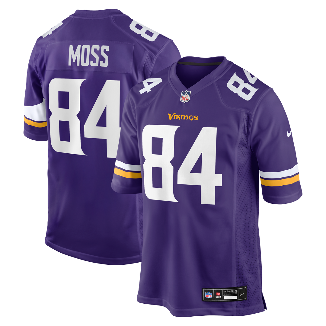Randy Moss Minnesota Vikings Game Retired Player Jersey - Purple