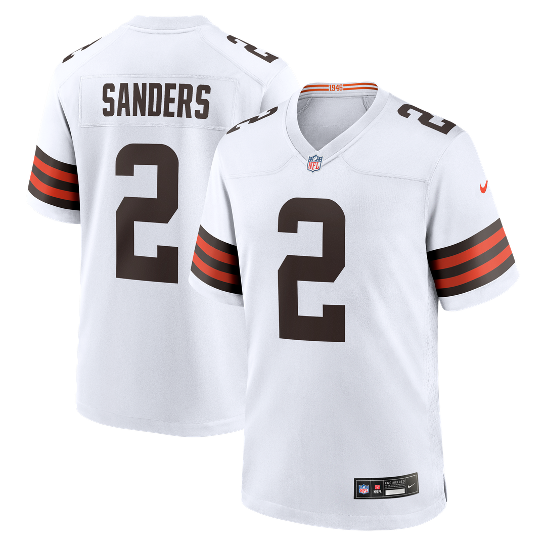 Shedeur Sanders Cleveland Browns Game Jersey - White