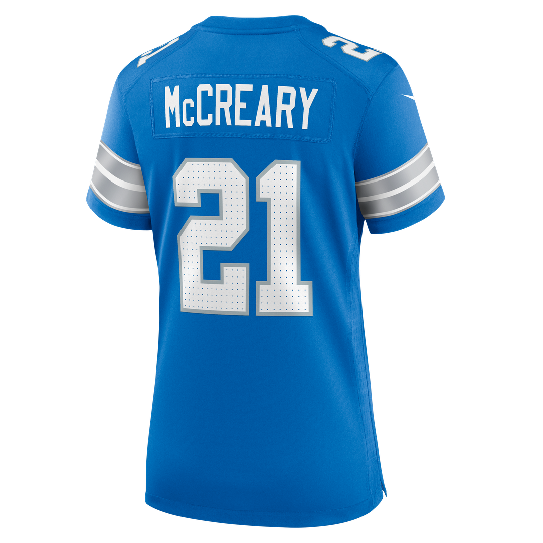 Roger McCreary Detroit Lions Women's Team Game Jersey - Blue