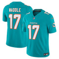 Jaylen Waddle Miami Dolphins Team Vapor F.U.S.E. Stitched Limited Jersey - Aqua