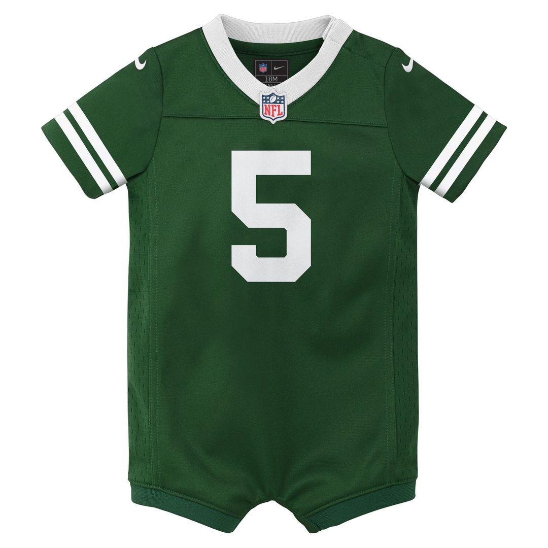 Garrett Wilson New York Jets Newborn Romper Game Jersey - Green