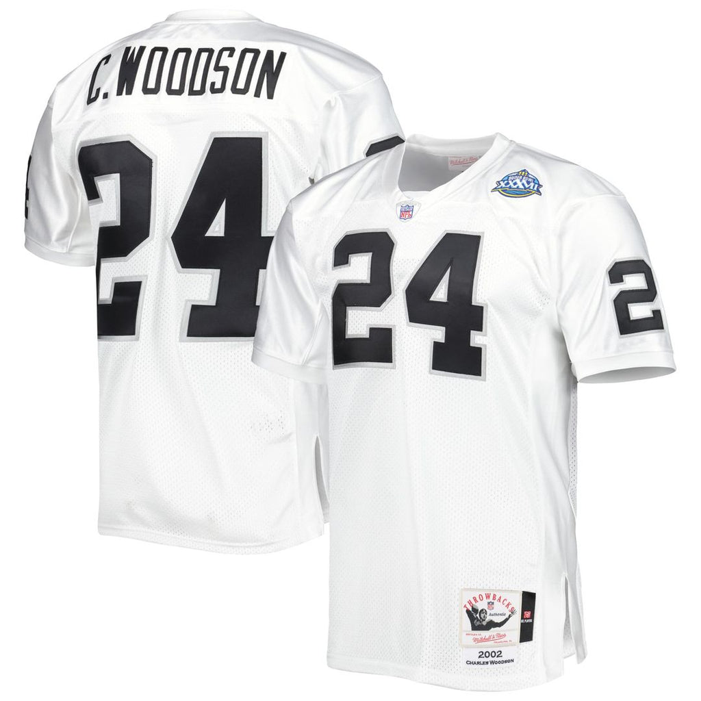 Charles Woodson Las Vegas Raiders 2002 Authentic Throwback Retired Player Jersey - White
