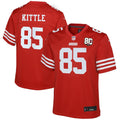 George Kittle San Francisco 49ers Youth 80th Anniversary Game Jersey - Scarlet