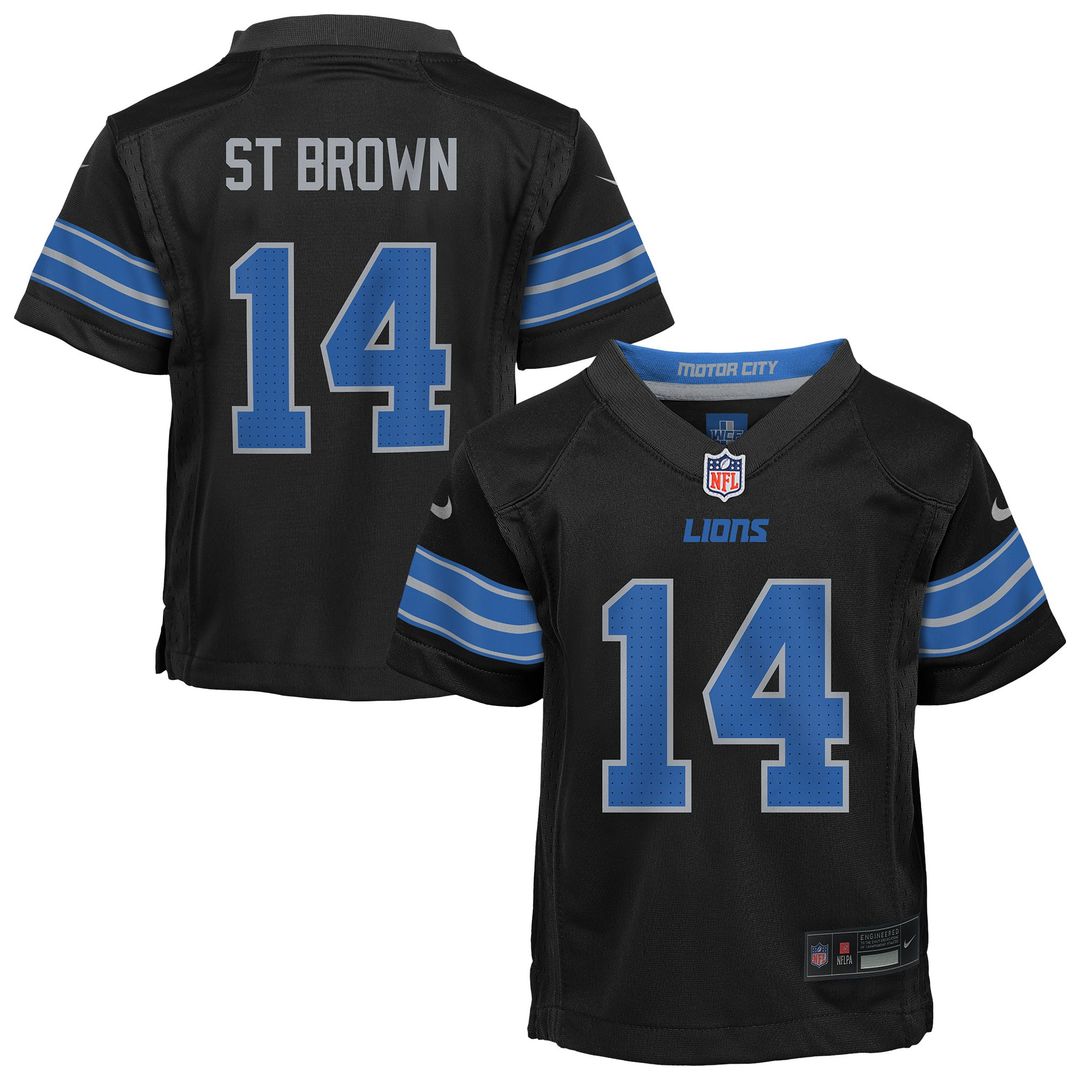 Amon - Ra St. Brown Detroit Lions Preschool Alternate Player Game Jersey - Black