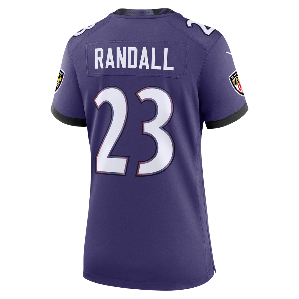 Adam Randall Baltimore Ravens Women's Team Game Jersey - Purple