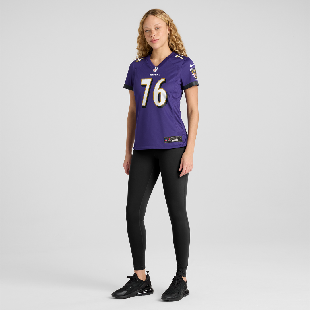 Kenyon Green Baltimore Ravens Women's Team Game Jersey - Purple