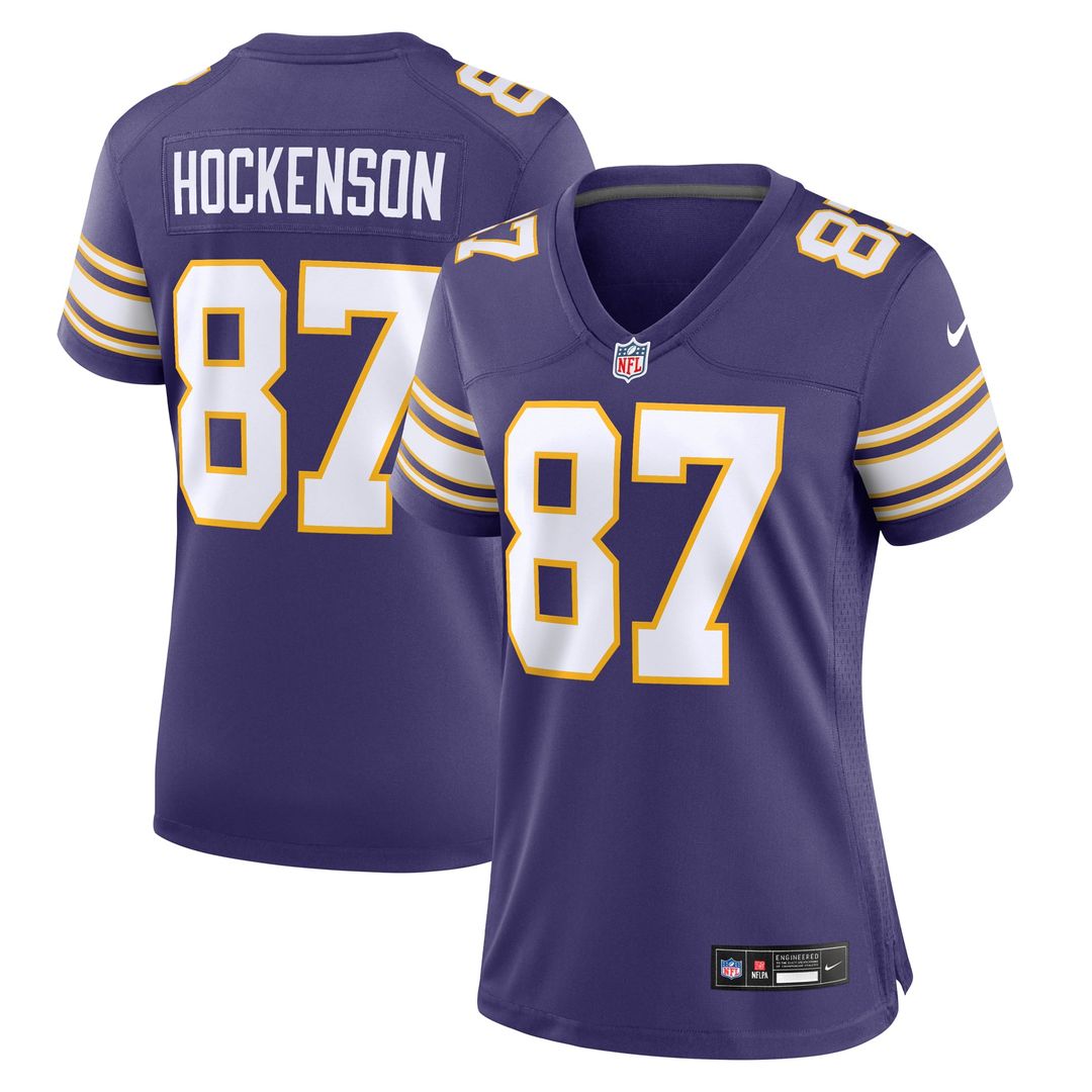 T.J. Hockenson Minnesota Vikings Women's Player Jersey - Purple