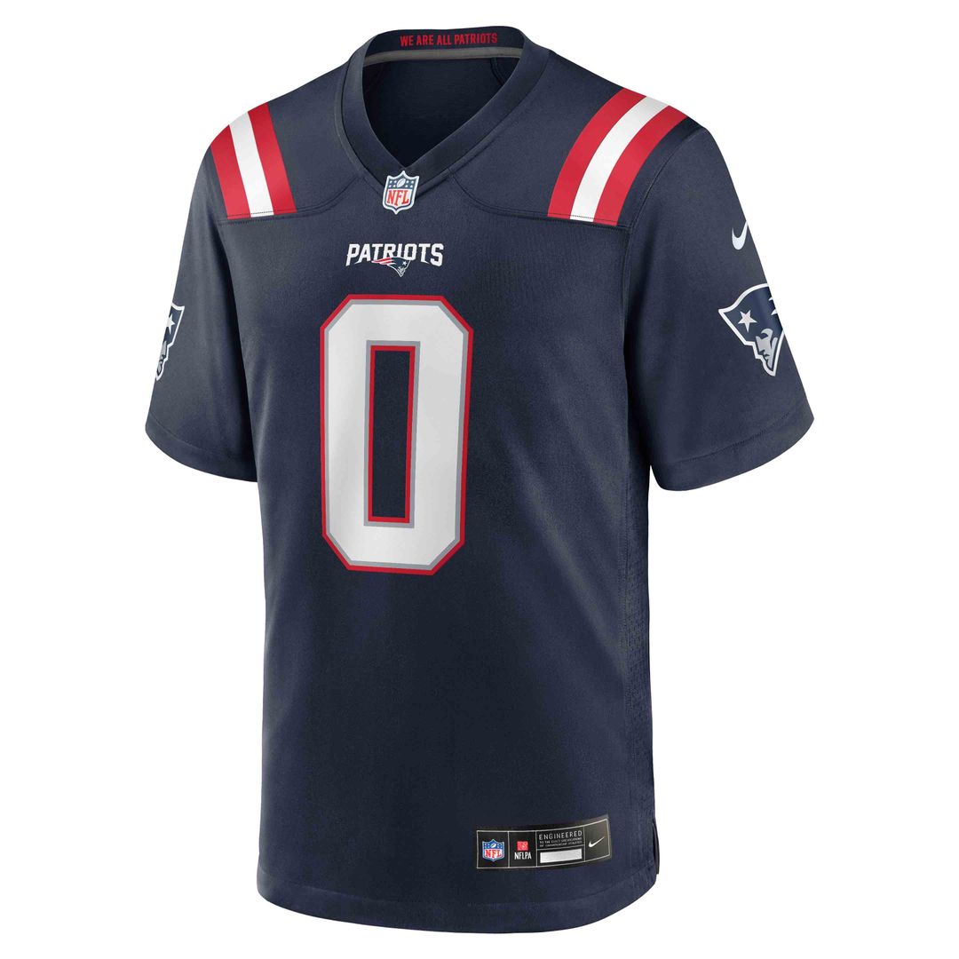 Christian Gonzalez New England Patriots Team Game Jersey - Navy