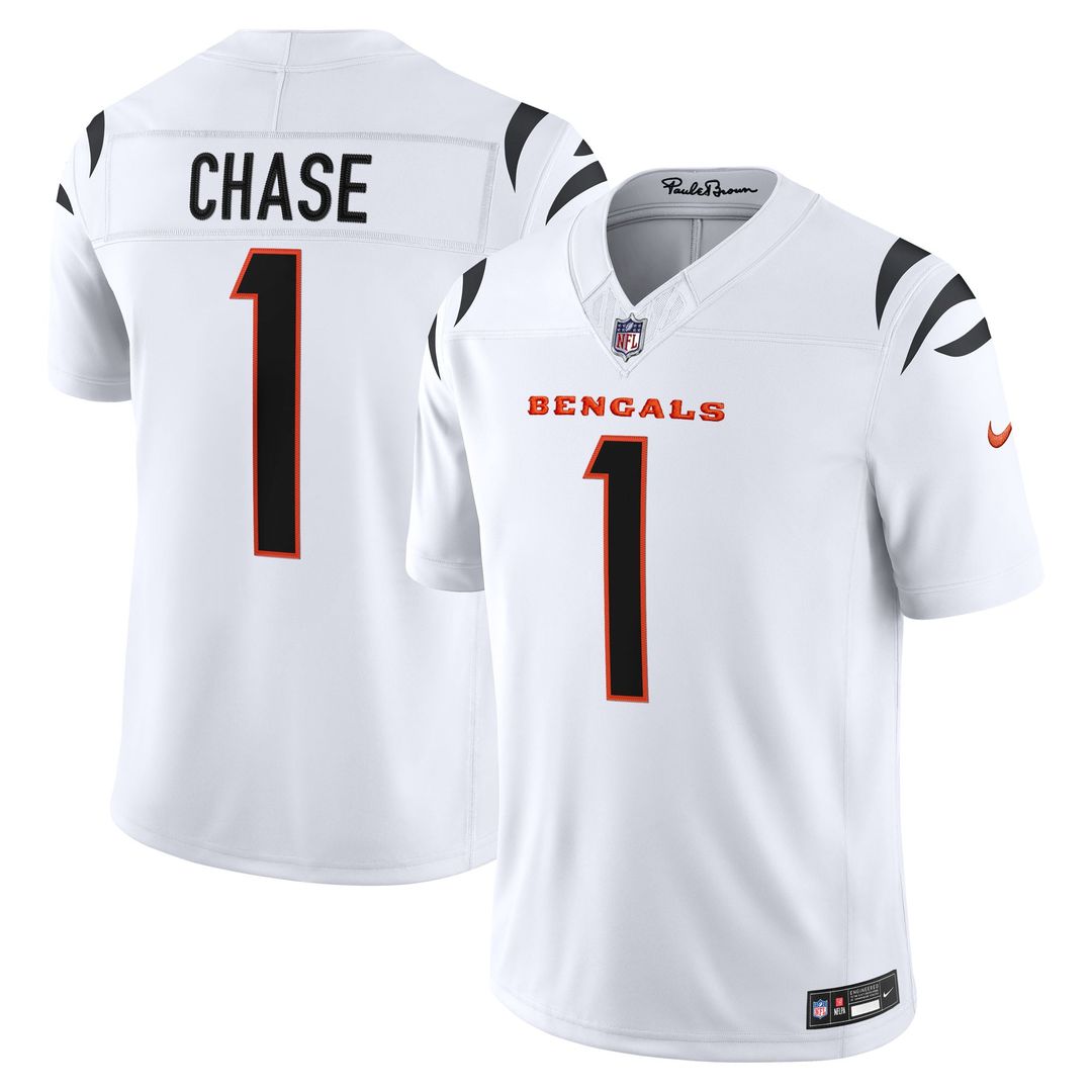 Ja'Marr Chase Cincinnati Bengals Alternate Vapor F.U.S.E. Stitched Limited Jersey - Orange