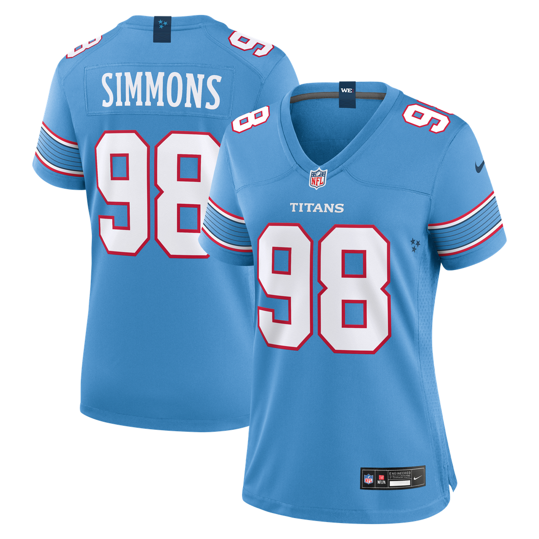 Jeffery Simmons Tennessee Titans Women's Game Jersey - Light Blue
