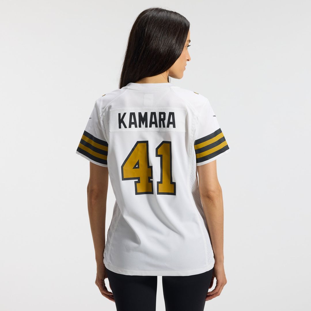 Alvin Kamara New Orleans Saints Women's Alternate Game Player Jersey - White