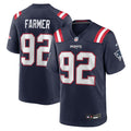 Joshua Farmer New England Patriots Team Game Jersey - Navy