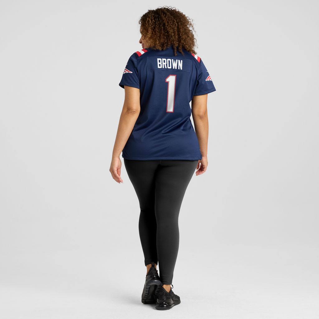 A.J. Brown New England Patriots Women's Game Jersey - Navy